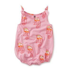 Tea Collection Cochin Monkeys Tie Shoulder Baby Romper